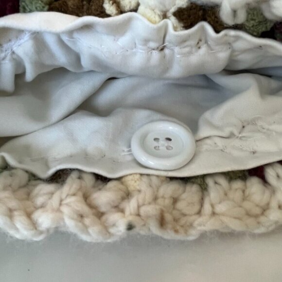 Chunky Knit Shoulder Hobo Bag Crossbody Purse Boho Hippie Cottagecore Mosscore - Picture 10 of 15